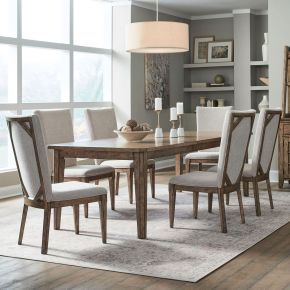 Liberty Furniture 930-DR-7RLS Carolina Park - 7 Piece Rectangular Table Set - Brown