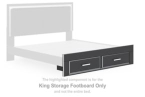 Signature Design by Ashley® PCB3380-56S Zuraleus - King Storage Footboard - Black