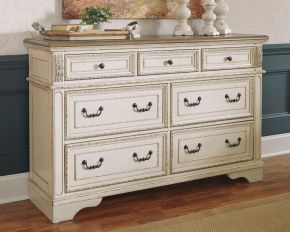 Signature Design by Ashley® B743-31 Realyn - Dresser - 7-drawer - White / Brown / Beige