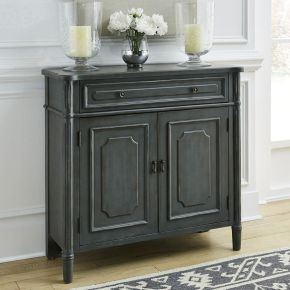 Liberty Furniture 2006-AC3836 Madison Park - 1 Drawer 2 Door Accent Cabinet - Dark Gray