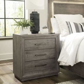 Liberty Furniture 272-BR62 Horizons - Bedside Chest With Charging Station - Gray