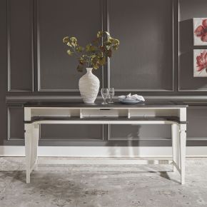 Liberty Furniture 417-OT7637 Allyson Park - Console Bar Table - Wirebrushed White / Charcoal