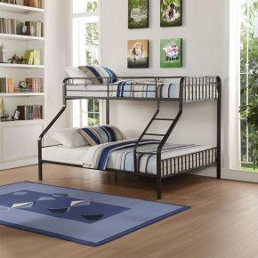 ACME 37605 Caius - Twin Long/Queen Bunk Bed - Gunmetal