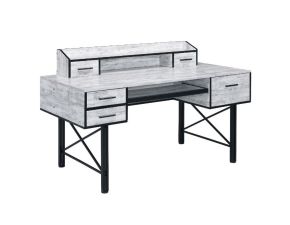 ACME 92802 Safea - Computer Desk - Antique White & Black
