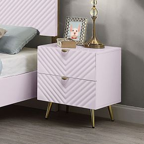 ACME BD02663 Gaines - Nightstand - Pink High