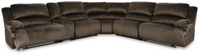 Signature Design by Ashley® 36504S7 Clonmel - Chocolate - 6-Piece Reclining Sectional
