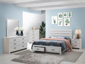 CoasterEveryday 207050Q-S5 Brantford - Queen 5 Piece Bedroom Set - Coastal White