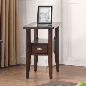 Furniture of America CM4905WN-ST Riverdale - Side Table - Dark Walnut
