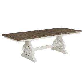 Intercon DK-TA-4098-RFO-C Drake - Dining Table - Rustic White / French Oak