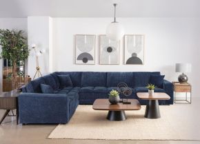 Coaster Fine Furniture 551821-SETC Atlantic - 6 Piece Upholstered Modular Sectional Sofa - Blue