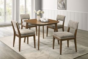 New Classic 40-D2749-S4C Miller - 39" Square Dining Table With 4 Side Chairs - Walnut