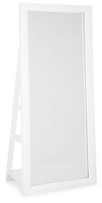 Signature Design by Ashley® A8010383 Evesen - Floor Standing Mirror/Storage - White