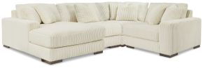 Signature Design by Ashley® 21104S17 Lindyn - 4-Piece Sectional With LAF Corner Chaise - Ivory