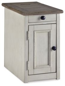 Ashley Furniture T637-7 Bolanburg - Chair Side End Table - Door - White / Brown / Beige