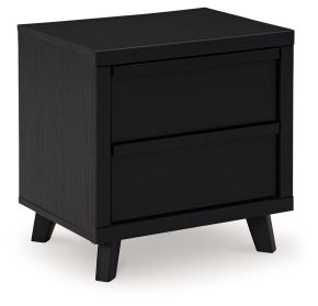 Ashley Furniture B1013-92 Danziar - Two Drawer Night Stand - Black