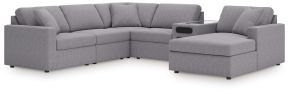 Ashley Furniture 92104S51 Ashley Furniture 92104S51 Modmax - 6-Piece Sectional With Audio System, Raf Corner Chaise And Laf Corner Chair - Granite