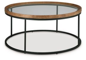 Ashley Furniture T502-8 Ashley Furniture T502-8 Noraluna - Round Cocktail Table - Medium Brown
