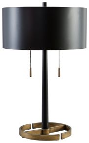 Ashley Furniture L208364 Amadell - Black / Gold Finish - Metal Table Lamp