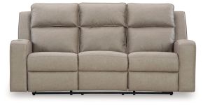 Signature Design by Ashley® 6330789 Lavenhorne - Pebble - Rec Sofa W/Drop Down Table