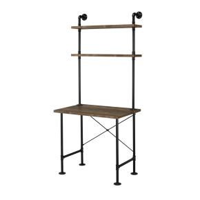 ACME OF00140 Ensata II - Writing Desk - Rustic Oak & Black Finish