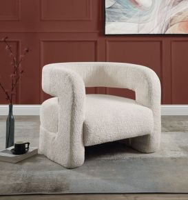 ACME AC00233 Yitua - Accent Chair - White Teddy Sherpa
