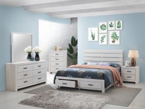CoasterEveryday 207050Q-S4 Brantford - Queen 4 Piece Bedroom Set - Coastal White