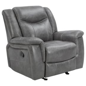 CoasterEveryday 650356 Conrad - Upholstered Padded Arm Glider Recliner - Gray