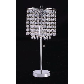 Furniture of America L78135C Perla - Table Lamp - Pearl Silver