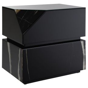 ACME LV03866 ACME LV03866 Drisana - End Table - Black Mirrored