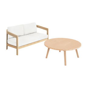 New Classic 60-G5511-L2S Wesley - 2 Piece Outdoor (Loveseat & Coffee Table) - White