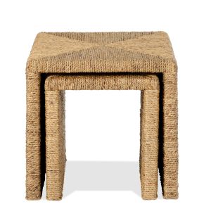 Riverside Furniture 30705 Rosalie - Woven Nesting Tables - Light Brown