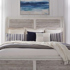 Liberty Furniture 142-BR22H Liberty Furniture 142-BR22H Backroads - King Sleigh Headboard - Weathered White