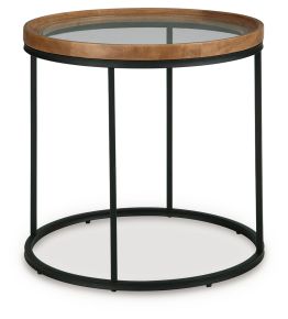 Ashley Furniture T502-6 Noraluna - Round End Table - Medium Brown