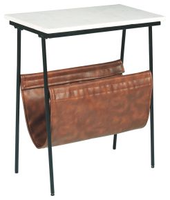 Ashley Furniture A4000254 Etanbury - Brown / Black/white - Accent Table