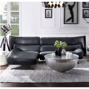 ACME 55060 Maeko - Sectional Sofa - Dark Gray Top Grain Leather
