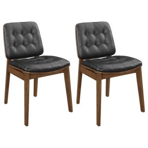 CoasterEssence 106596 Redbridge - Upholstered Dining Side Chair (Set of 2) - Walnut