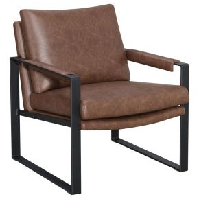 CoasterEveryday 904112 Rosalind - Upholstered Track Arm Accent Chair - Brown