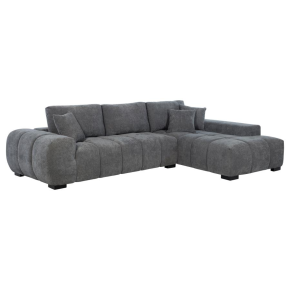 Coaster Fine Furniture 509965 Octavia - Upholstered Sectional Chaise Sofa - Charcoal Gray