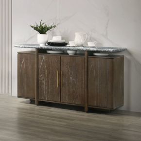 ACME DN04818 Dillon - Server With Marble Top - Natural / Walnut