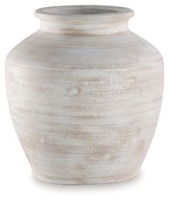 Signature Design by Ashley® A2000788 Meadie - 12" Vase - Distressed White