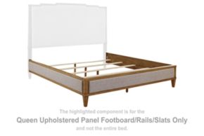 Signature Design by Ashley® B895-54 Sharlance - Queen Upholstered Panel Footboard/Rails/Slats - Green / Brown