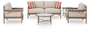 Signature Design by Ashley® PCP383-080 Bluff Trail - Loveseat, Lounge Chairs, Tables Set (Set of 5) - Beige