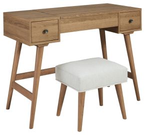 Ashley Furniture B060-22 Thadamere - Light Brown - Vanity/uph Stool (Set of 2)