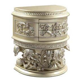 ACME BD00462 Vatican - Nightstand - Champagne Silver Finish
