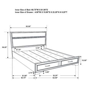 CoasterEveryday 206361Q Miranda - Wood Queen Storage Panel Bed - Black