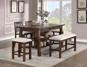 Furniture of America CM3902PT Fredonia - Counter Height Table - Rustic Oak