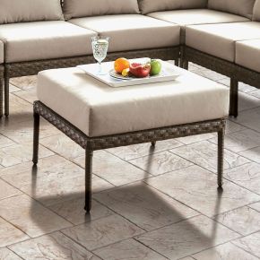 Furniture of America CM-OS2599-OT Aleisha - Patio Ottoman - Gray