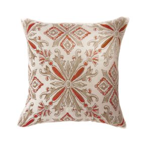 Furniture of America PL672L-2PK Lela - Pillow 21" (Set of 2) - Orange / Beige