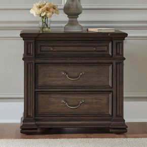 Liberty Furniture 765-BR61 Providence Park - Nightstand With Charging Station - Chateau Brown
