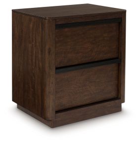Signature Design by Ashley® PCB857-92 Dilenno - Two Drawer Night Stand - Dark Brown